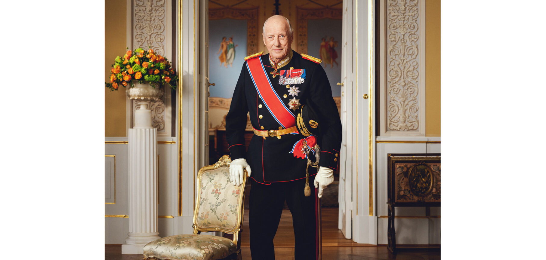 Visning av gravferdsermoni for Kong Harald V
