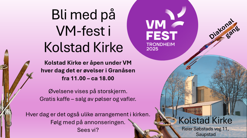 Kolstad Kirke er åpen under VM