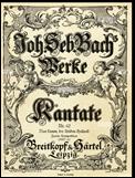 BACH, Johann Sebastian - Score cover for Kantate (Cantata) no.62 'Nun Komm,  der Heiden Heiland' (Come Now, High Redeemer) Published by Breitkopf &  H&auml;rtel, Leipzig German composer & organist, 1685-1750 Stock Photo - Alamy