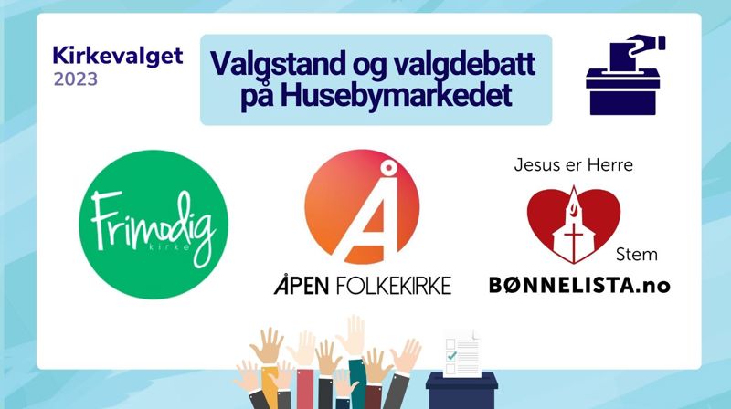 Valgstand med debatt på Husebymarkedet 2. september