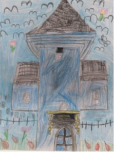 Et bilde som inneholder tegning, maling, Barnekunst, sketch

KI-generert innhold kan v&aelig;re feil.