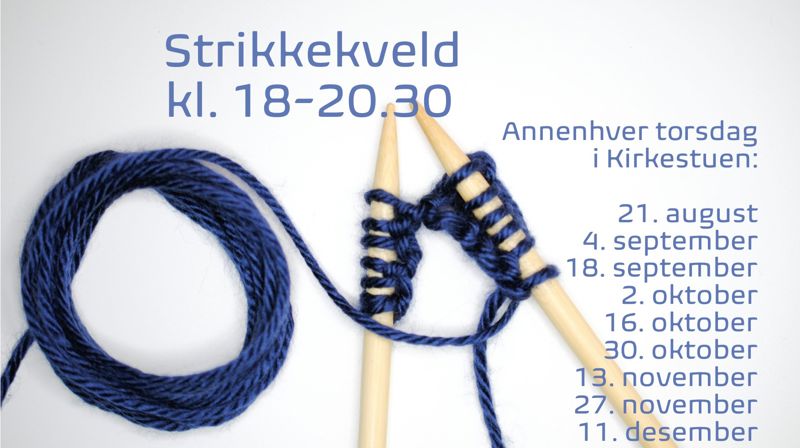 Strikkekveld - alle velkommen!