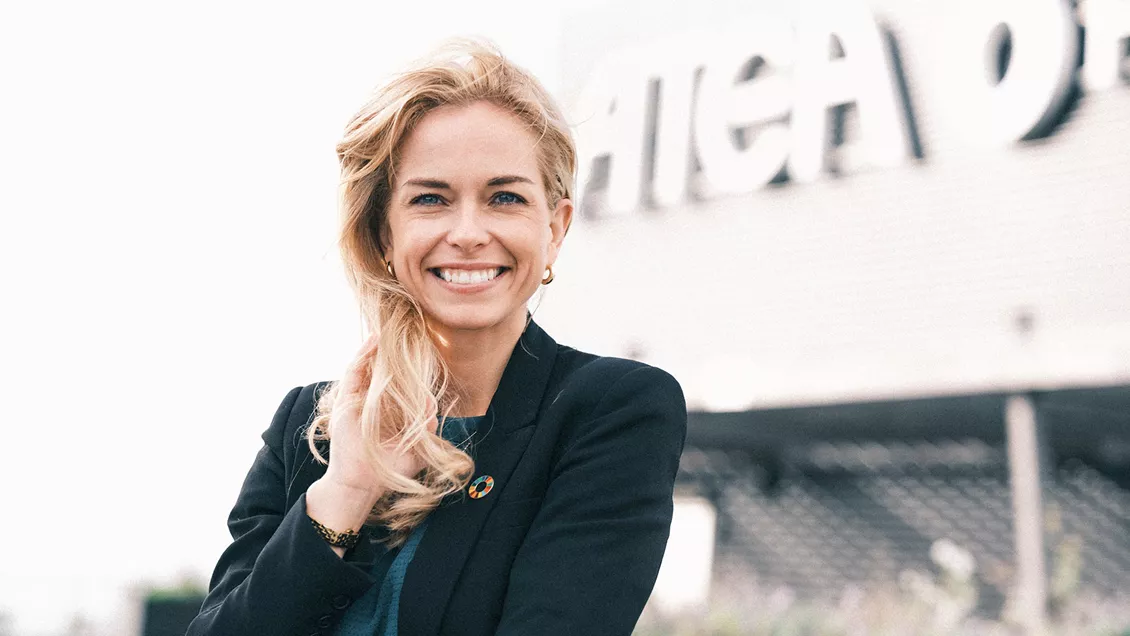Atea er blant verdens mest bærekraftige selskaper. Avbildet er Nelly Flatland, konserndirektør for bærekraft i Atea.