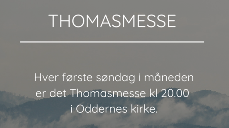 Tomasmesse i Oddernes kirke