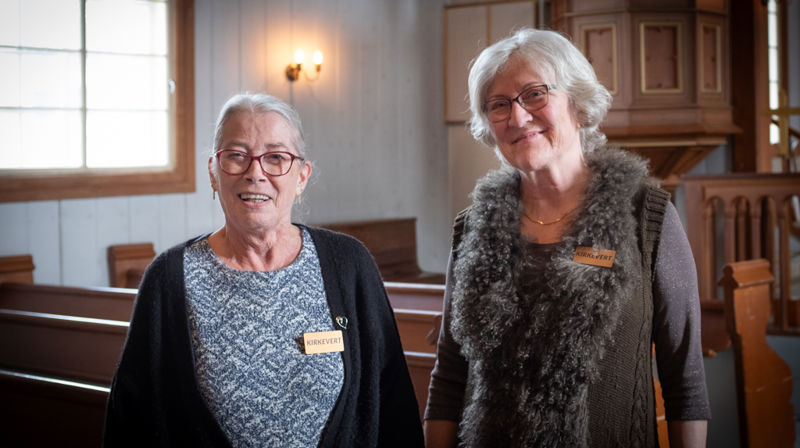 Kirkevertene Brynhild Lysfoss og Elisabeth Søberg. Foto: Anders Nyhuus