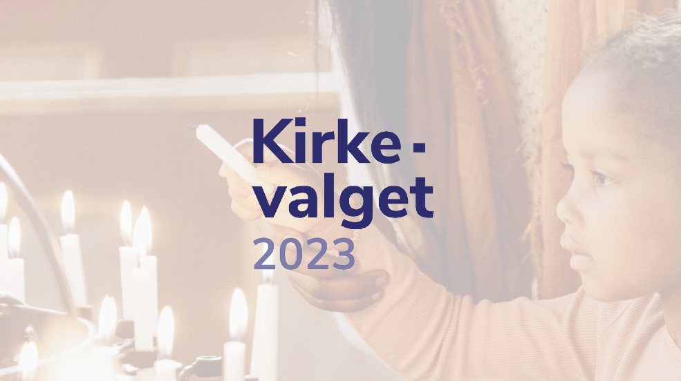 Kirkevalget 2023 med bilde av lystenning