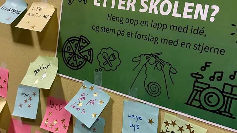 Idéveggen i kirkekjelleren i Nygård fra forrige uke