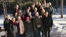 Diakoner fra Agder og Telemark samlet på Vegårshei. Biskop Stein Reinertsen framme til høyre.