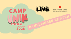 Logo for Cam Unik 2026 med Live logo og NDK logo øverst i hjørnene.