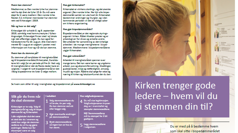 Innstikk til menighetsblad - Valglister bispedømmeråd