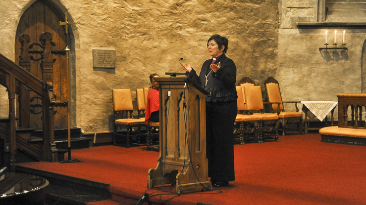 Frå biskopens mottaking.