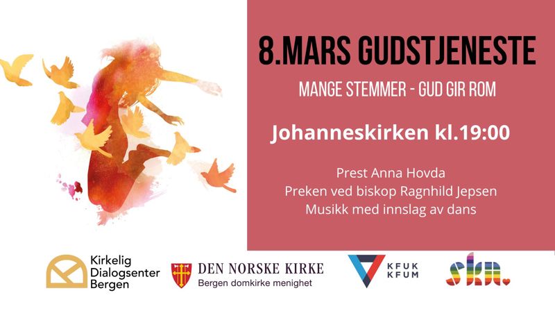 Biskopen deltek på gudsteneste i Johanneskirken 8. mars