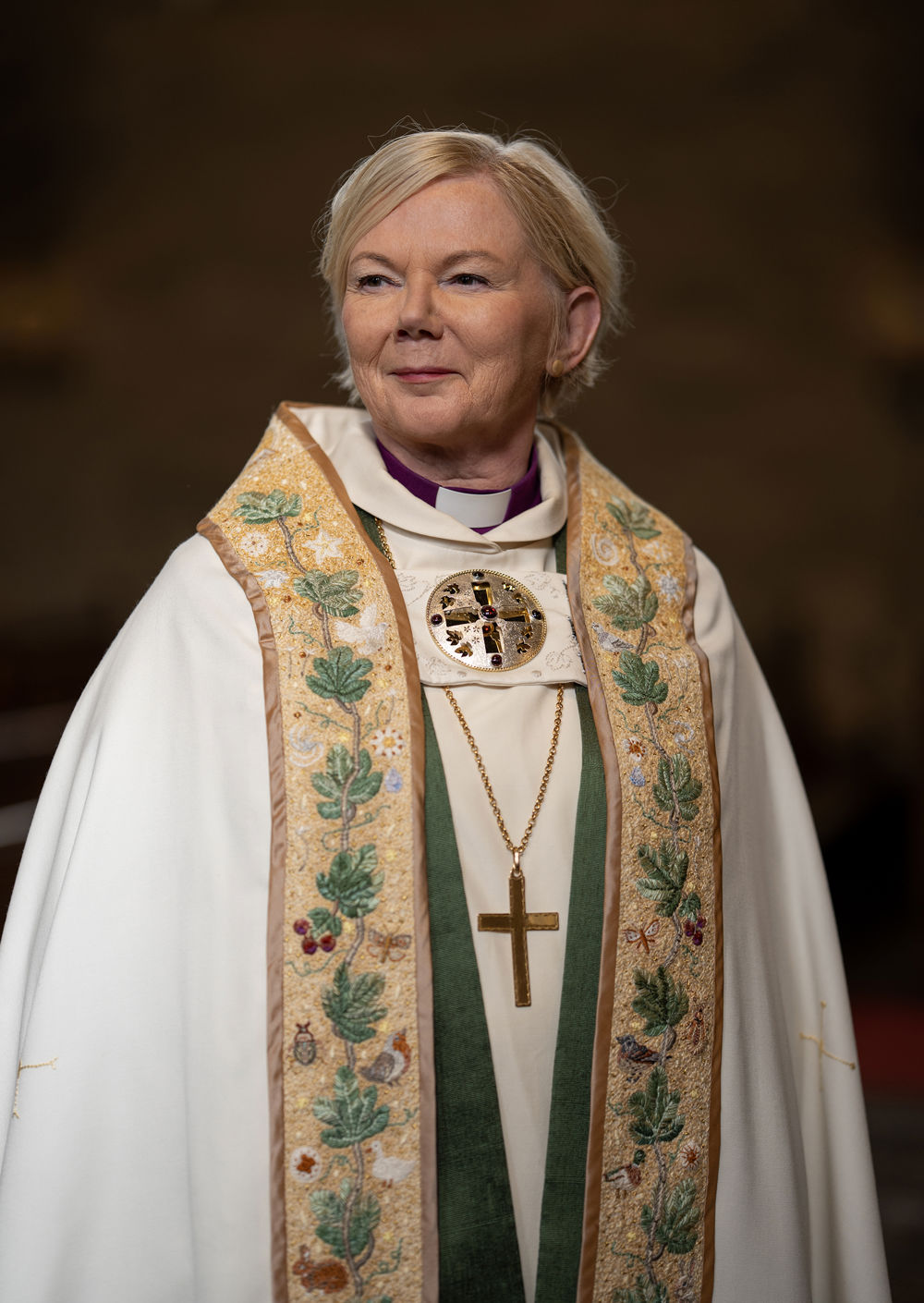 Biskop Ragnhild Jepsen med bispekåpe 2026. Foto Gyrid Cecilie Nygaard
