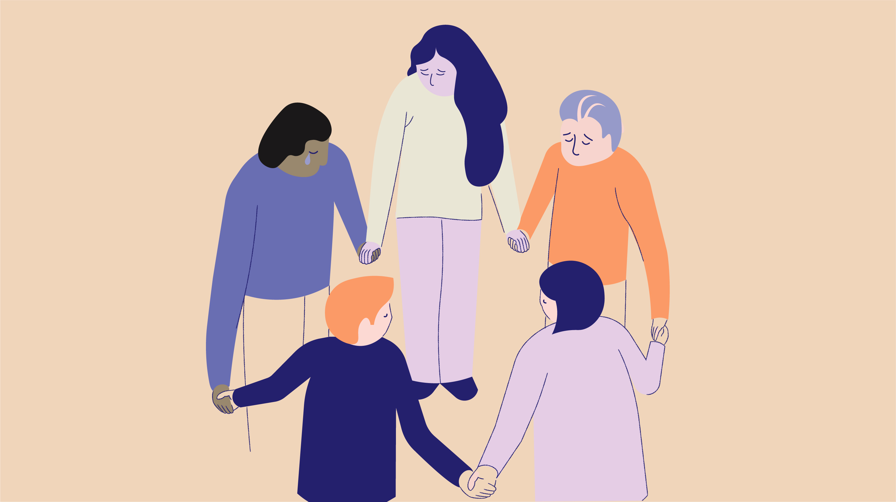 Det er ikkje godt å vere åleine i sorga. Oppsøk fellesskapet. Ill:Miksmaste