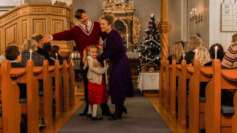 Mange ville feira jul i kyrkjene, det var auka oppmøte mange stader i Bjørgvin på julaftan 2024. Illustrasjonsfoto: Den norske kyrkja/Ellevill