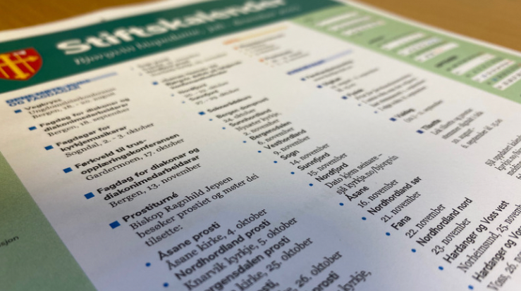 Stiftskalenderen kjem snart til kyrkjekontora i Bjørgvin. 