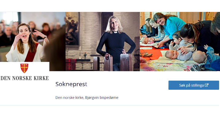 Bjørgvin bispedømeråd skriv i høyringsfråsegn at dei ikkje vil spørja etter samlivsform ved intervju av jobbsøkjarar. Illustrasjonsfoto: Stillingsannonse