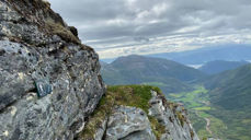 Utsyn frå pilegrimsleia mellom Krossdalen i Jondal og Reisæter ved Sørfjorden. Foto. Jondal sokn.