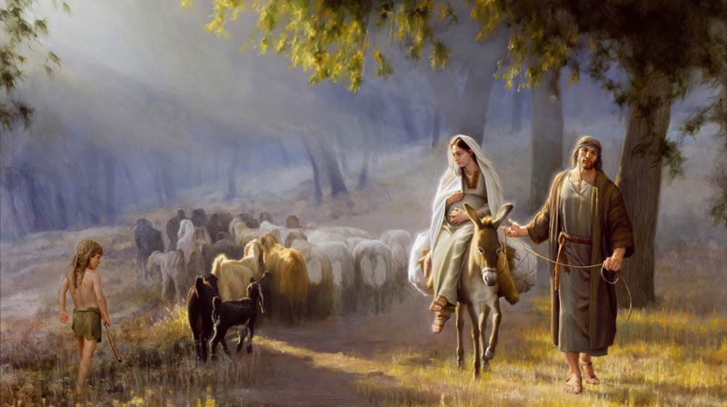 Josef kan lære oss noe. Illustrasjon: Journey to Bethlehem av Joseph Brickey. Used by permission.