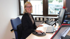Kontorleiar Ewelyn Hysing-Olsen er blant dei nytilsette på bispedømekontoret.
