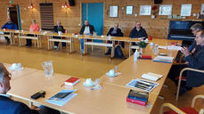 Møte med staben var ein av programpostane på vistasen på Osterøy. Foto: Øystein Skauge