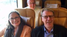 God stemning da bispedømmerådet tok tog til Trondheim for bispedømmerådsmøte og Kirkemøte