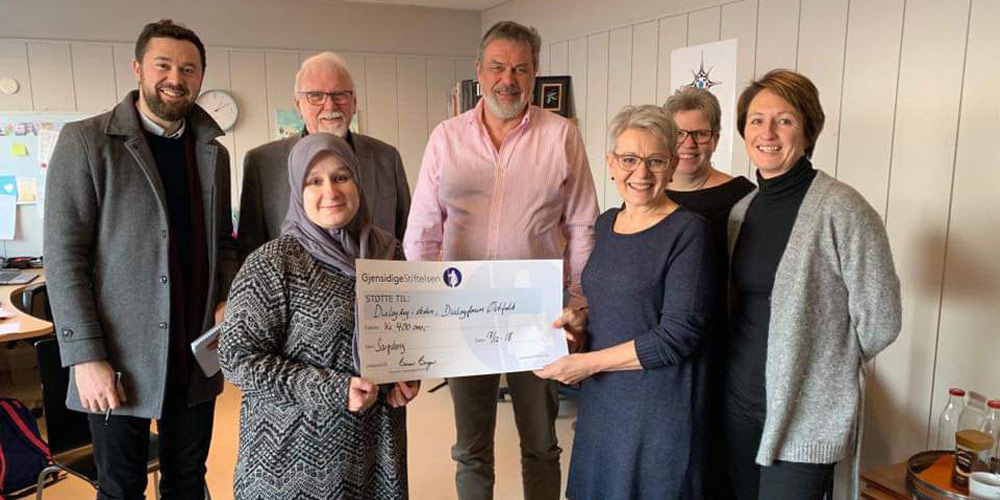 Dialogforum Østfold fikk i desember 2018 en stor pengegave fra Gjensidigestiftelsen