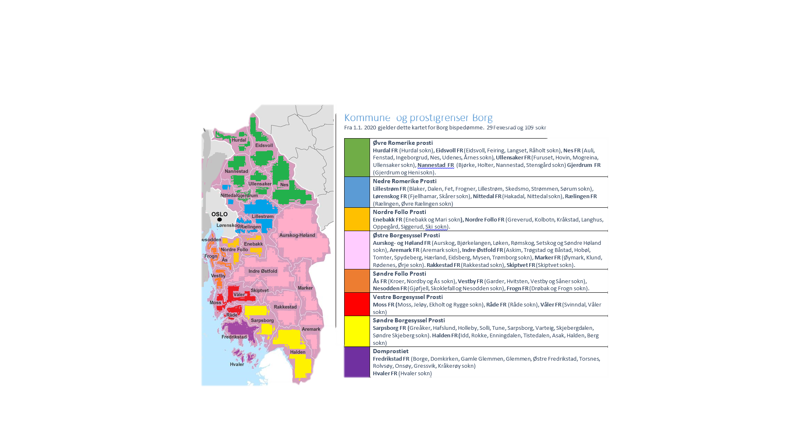 Nye prostier og fellesråd i Borg bispedømme