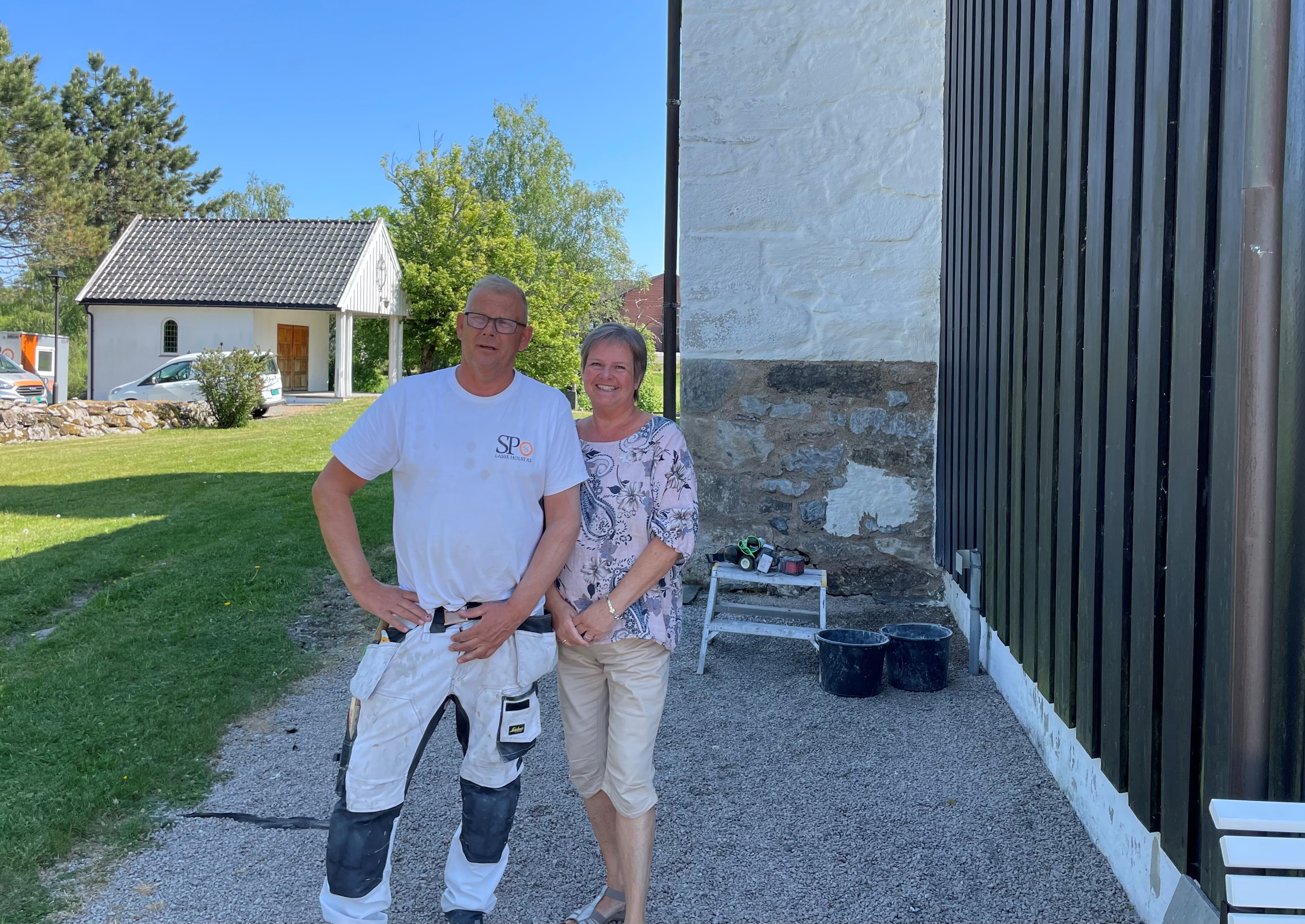 Våler kirke under rehabilitering