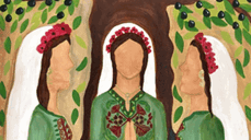 “Palestinske kvinner i bønn” ved Halima Azi