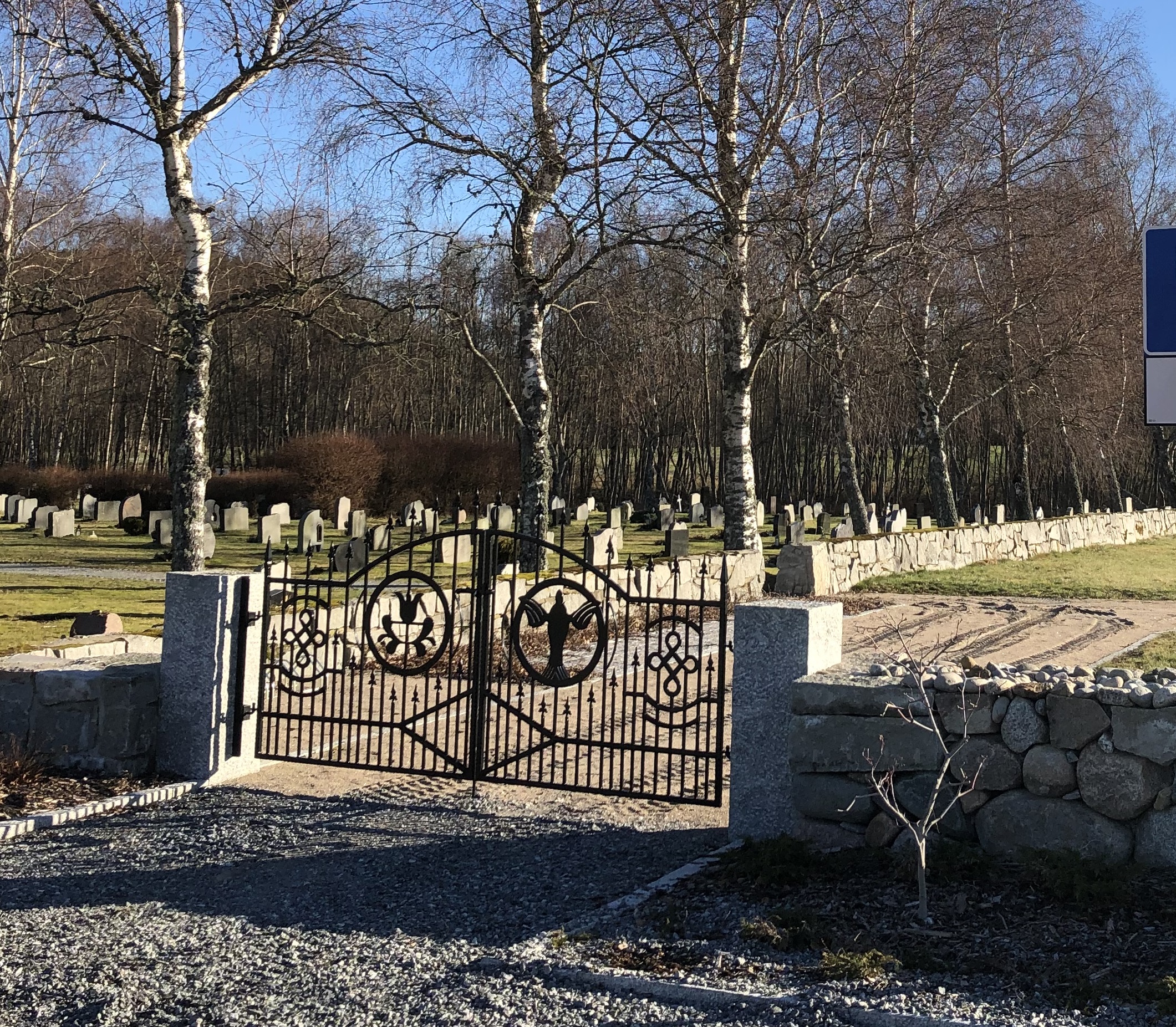 Midtporten på Idd kirkegård. Foto: Jan Ivar Andreassen