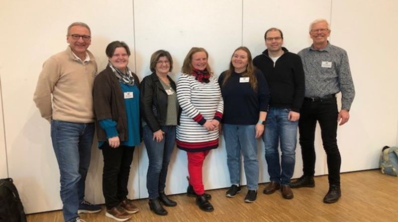 Fra venstre: Tor Tvethaug og Lillian Syversrud - Ullensaker, Lill-Tove Klingenberg - Eidsvoll og Hurdal, Karin Axelsen – Riksantikvaren, Wenche Halland Sandbæk – Vestby, Henrik Bjørnstad – Sarpsborg og Jan Ivar Andreassen – bispedømmet. Foto: Geir Davidsen – Bodø.