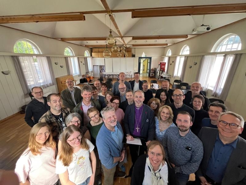 Kirkemusikere i Hamar bispedømme på fagdag i 2026. Foto: Hamar bispedømmeråd