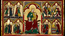 Rekonstuert altertavle frå St. Petri (gamle Tingelstad kirke). Foto: Mårten Teigen, kulturhistorisk museum