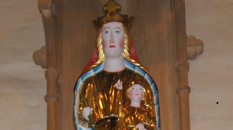 En rekonstruksjon av Balkemadonnaen er på plass i Balke kirke