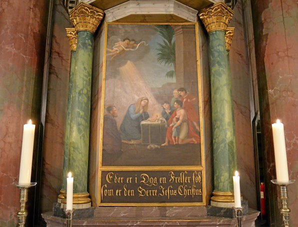 Fra altertavlen i Jevnaker kirke.