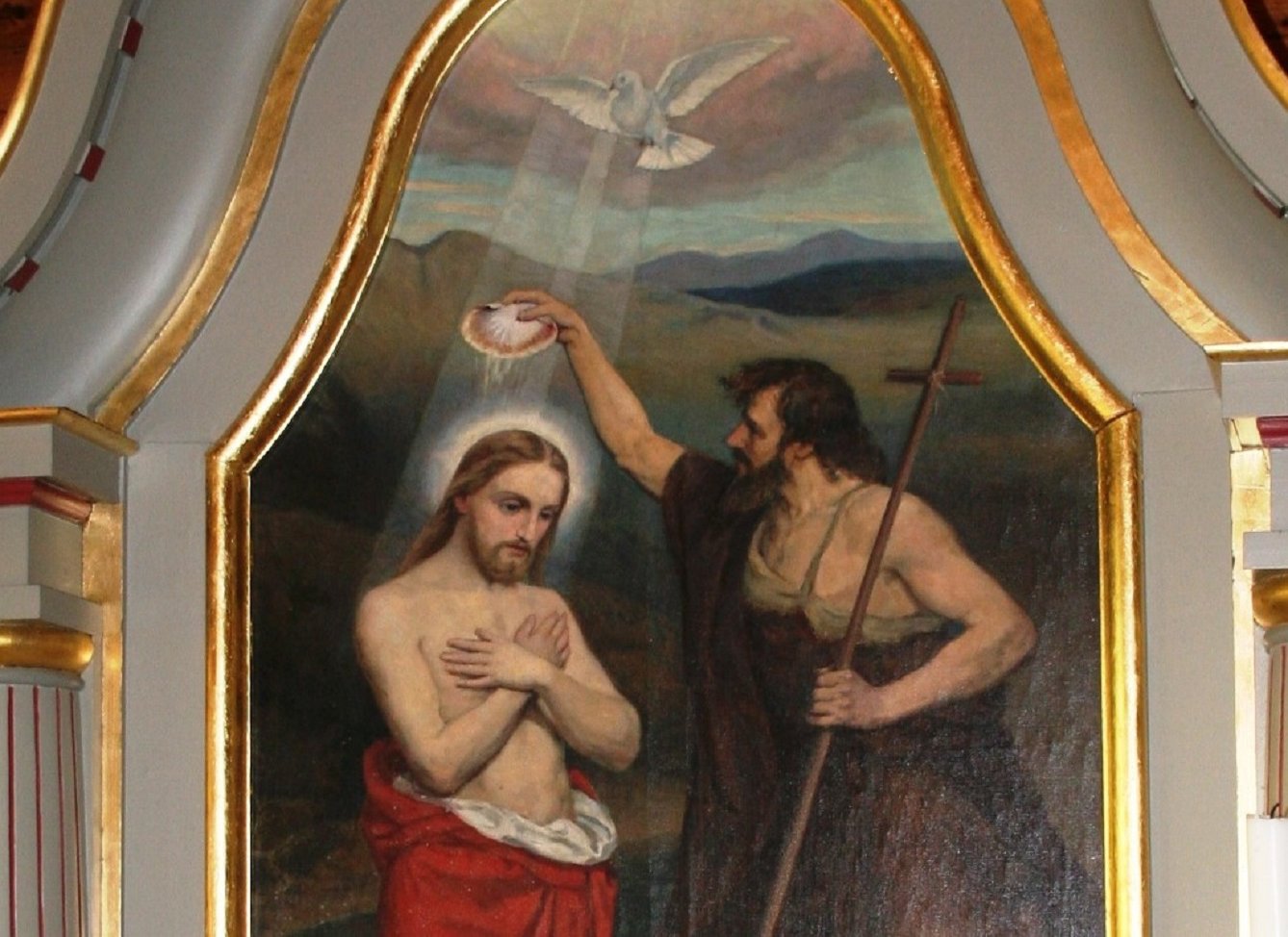 Utdrag fra altertavlen i Moen kirke.