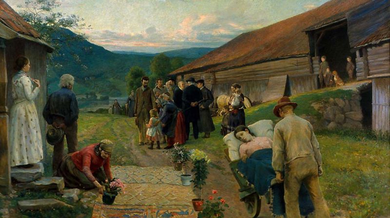 Maleri av Christian Skredsvig: Menneskens sønn. Foto: Nasjonalmuseet. Gjengitt med tillatelse.