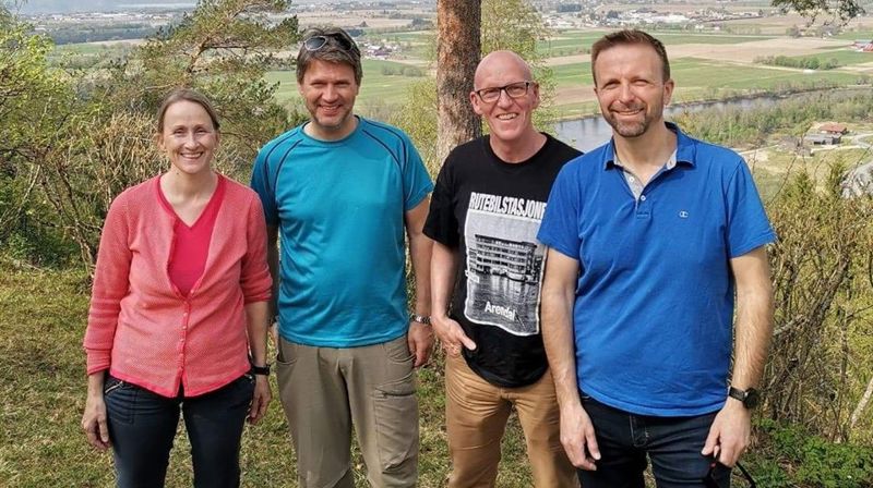 Sjukehusprestane og sjukehusdiakonen i Helse Møre og Romsdal møter alle slags menneske i alle slags situasjonar i livet: Frå v. sjukehusdiakon Toril E. K. Holm (Kristiansund) ,sjukehusprest Odd Erling Vik Nordbrønd (Volda), sjukehusprest Odd Arne Skogen (Ålesund), sjukehusprest Håvard Ervik (Molde)