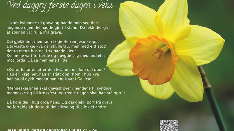 God påske! Skann QR-koden og les påskebodskapen