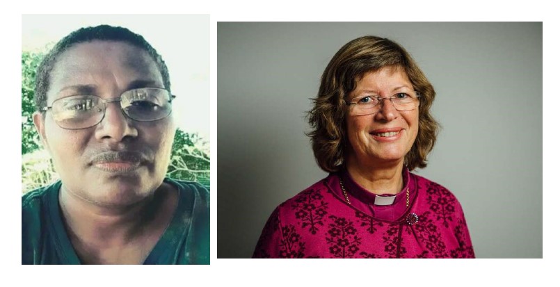 Tracy Eileen Sasau og biskop Ingeborg Midttømme