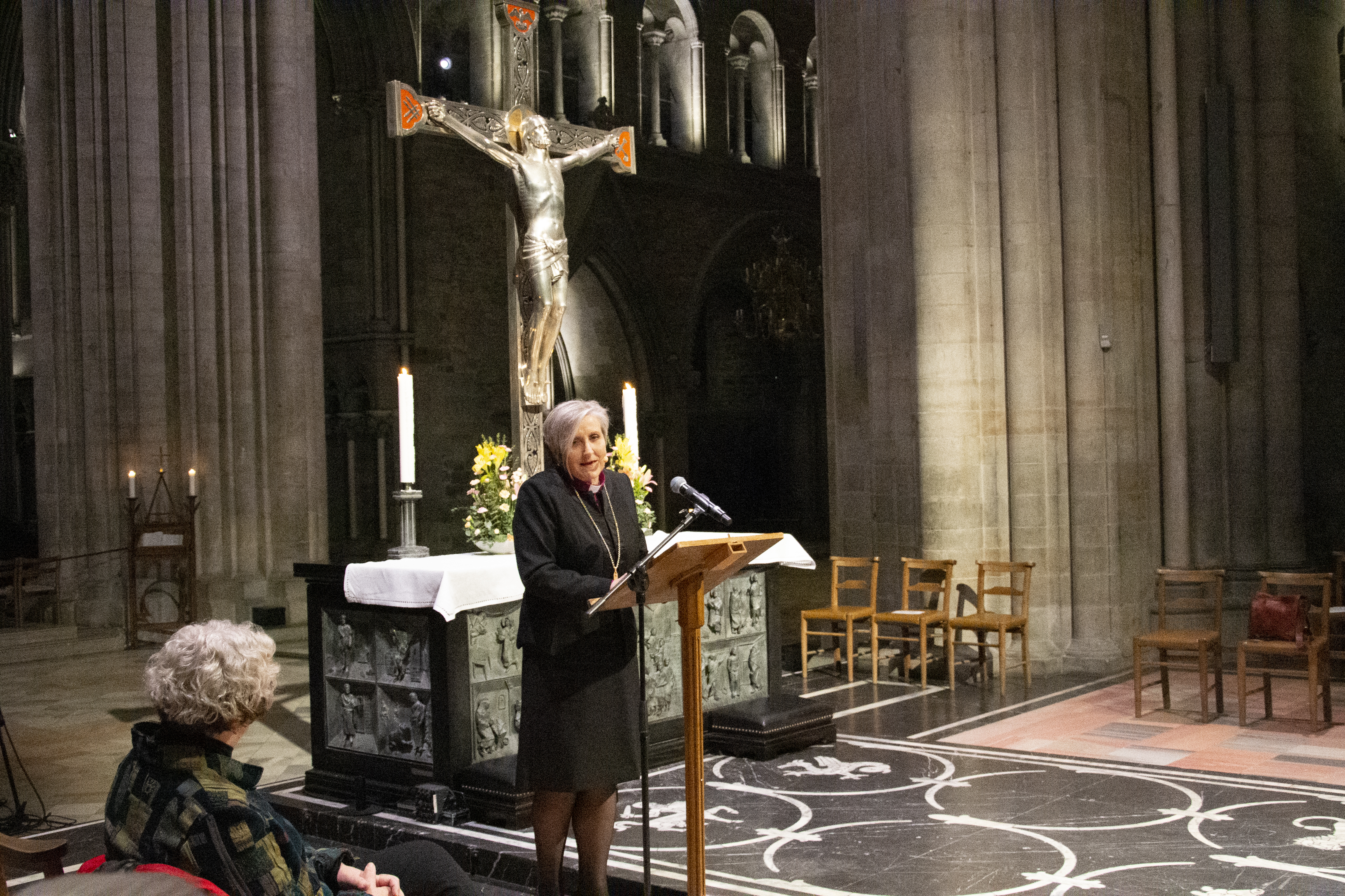 Biskop Herborg Finnset under nyttårstalen 23.jan. 2019