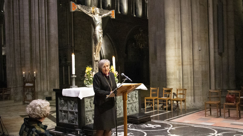 Biskop Herborg Finnset under nyttårstalen 23.jan. 2019