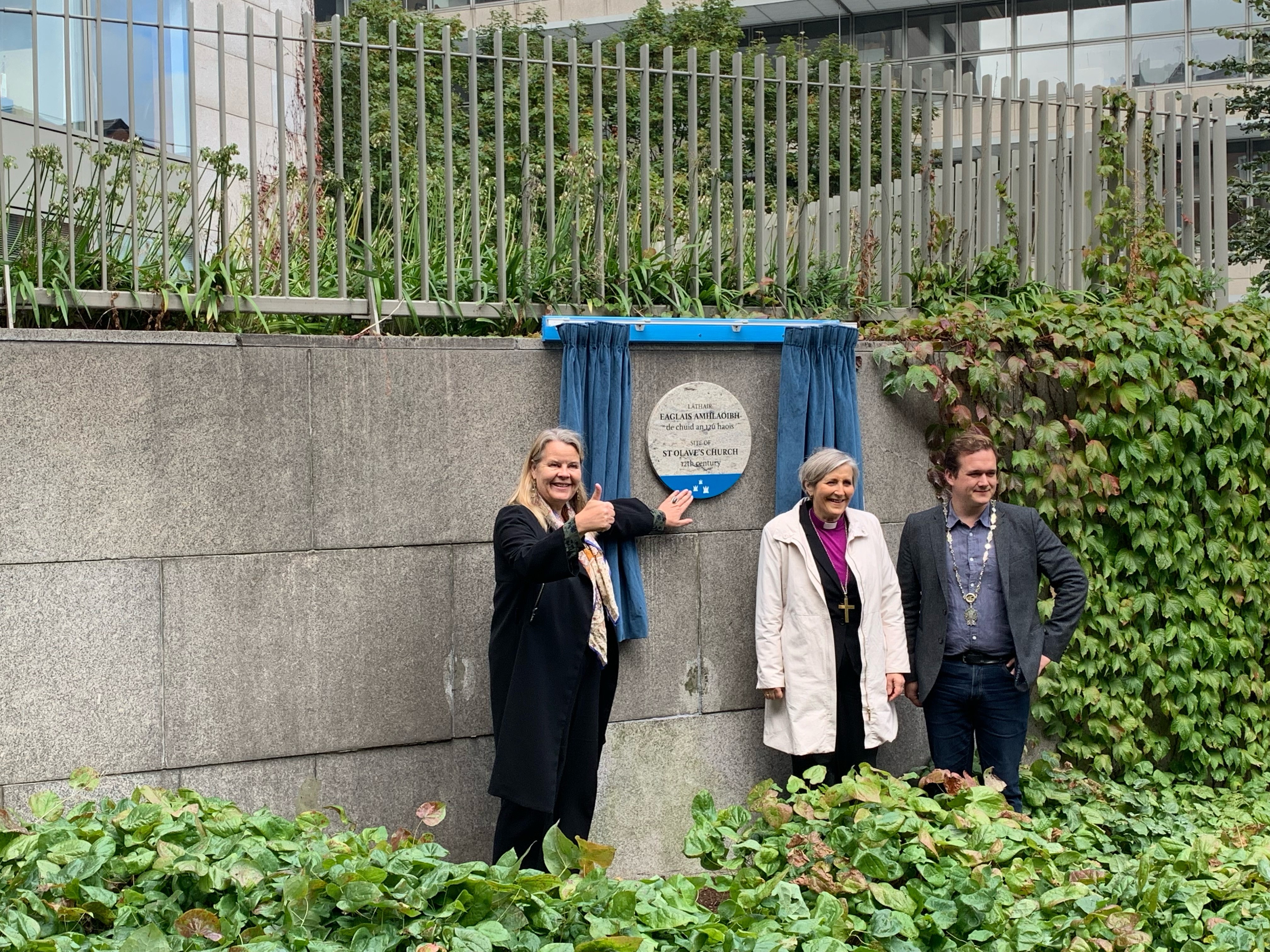 Biskop Herborg deltok på avduking av minneplakett i Dublin