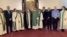 Medverkande under visitasgudstjenesten i Lademoen kyrkje.