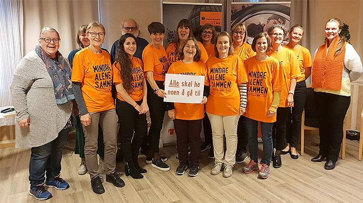 Oransje er fargen i år. Diakonene i Nidaros er klar for årets TV-aksjon. (Alle foto: Britt Arnhild Wigum Lindland)