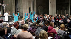 Dans og musikk preget årets Høsttakkefest i Nidarosdomen. (Foto: Aud Kristin Saltvik Aasen)