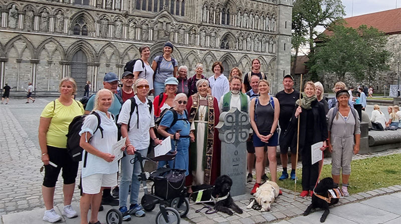 Synshemmede på pilegrimsvandring