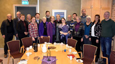 Organisasjonsledere på besøk på bispedømmekontoret. Fra venstre: Bertel Aasen (Israelsmisjonen), Johannes Selstø (NLM/Betania), Joralf Rindli (Israelsmisjonen), Britt Arnhild Wigum Lindland (bispedømmekontoret), Ingeborg Meislo Ulvin (NMS), Einar Vegge (Areopagos/bispedømmekontoret), Bjørg Sand (NMS), Jann Even Andresen (Normisjon/Salem), Vigdis Aanderaa Aakre (bispedømmekontoret), biskop Herborg Finnset, Fredrikke Kjosavik (Stefanusalliansen), Torstein Heggheim (Himalpartner), Arne Christian Rokseth (Normisjon/Salem), Ester Røen (KIA), Olav Dahle Svanholm (bispedømmekontoret), Inger Brit Rødberg (Normisjon), Aud Kristin Saltvik Aasen (bispedømmekontoret) og Tarjei Løvik (NLM). (Foto: Magne Vik Bjørkøy)