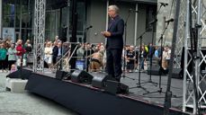 Preses Olav Fykse Tveit talte under åpningen av Olavsfest 2024.